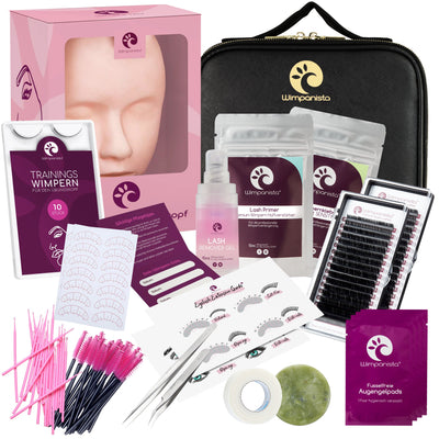 19-teiliges Wimpernverlängerung Set Ausbildung Starter