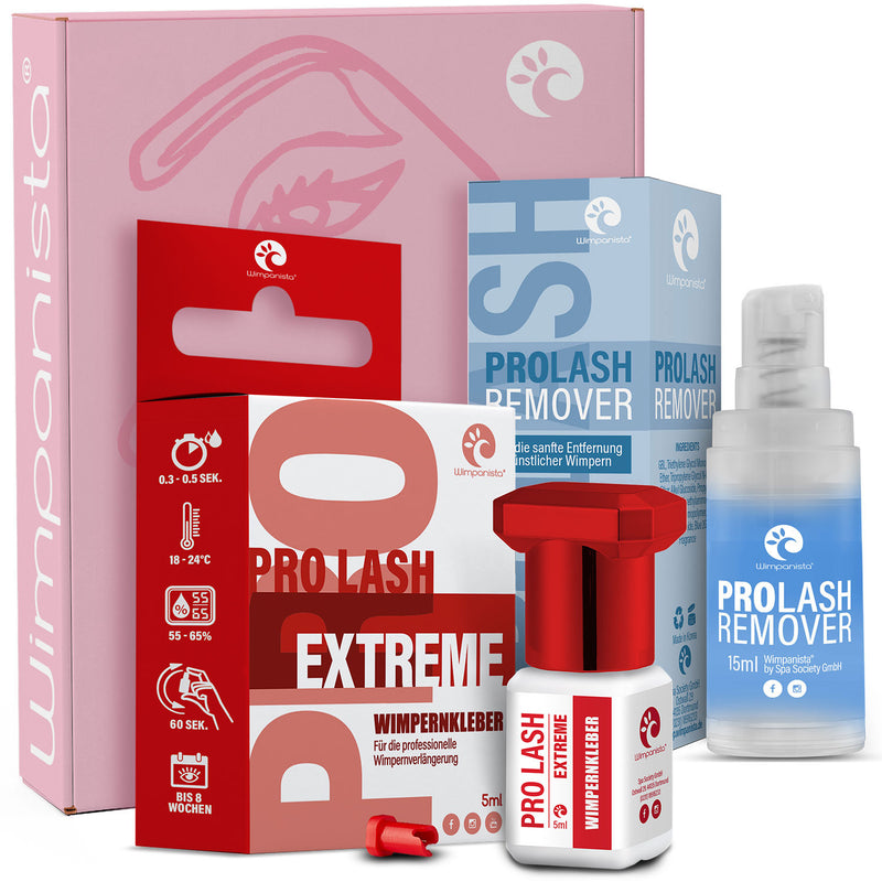 Wimpernkleber Pro Lash Extreme mit dem Lash Remover Gel Extra Stark im Set