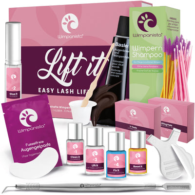 Lash Lifting Set 'Lift It' PRO. Lifting Kit & Wimpernfarbe im Set. 4 Farben